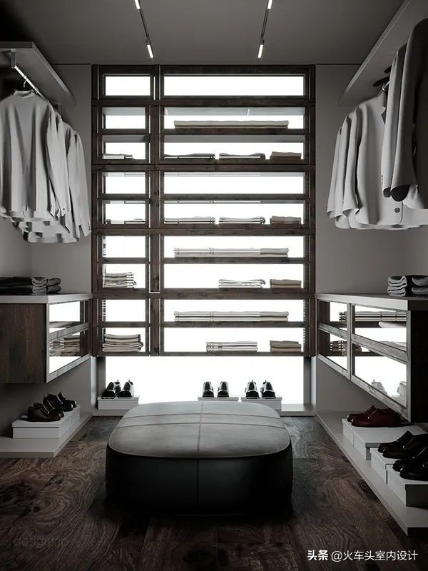 走入式衣帽间设计效果图轻奢风,轻奢简约大气衣帽间