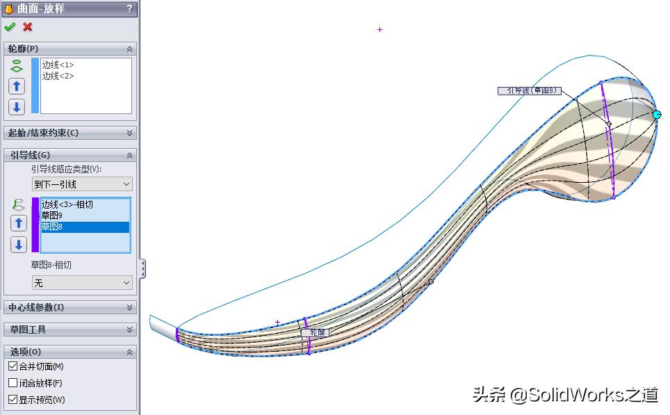 solidworks怎么把线投影在曲面上,solidworks曲面投影拉伸切除