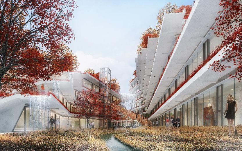 天池临漫江,池南藏鹿苑