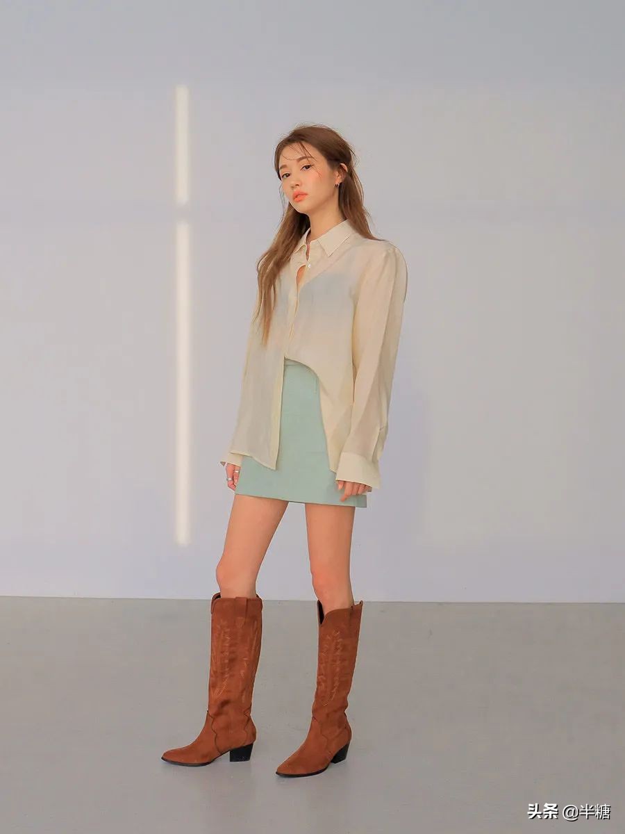 韩剧女主的穿搭连衣裙,韩剧女主穿条纹衬衫