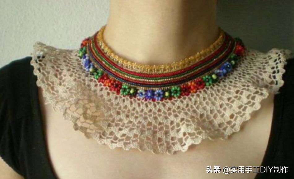 民族风毛衣链高档项链女挂饰品,羊绒衫的手工编织女