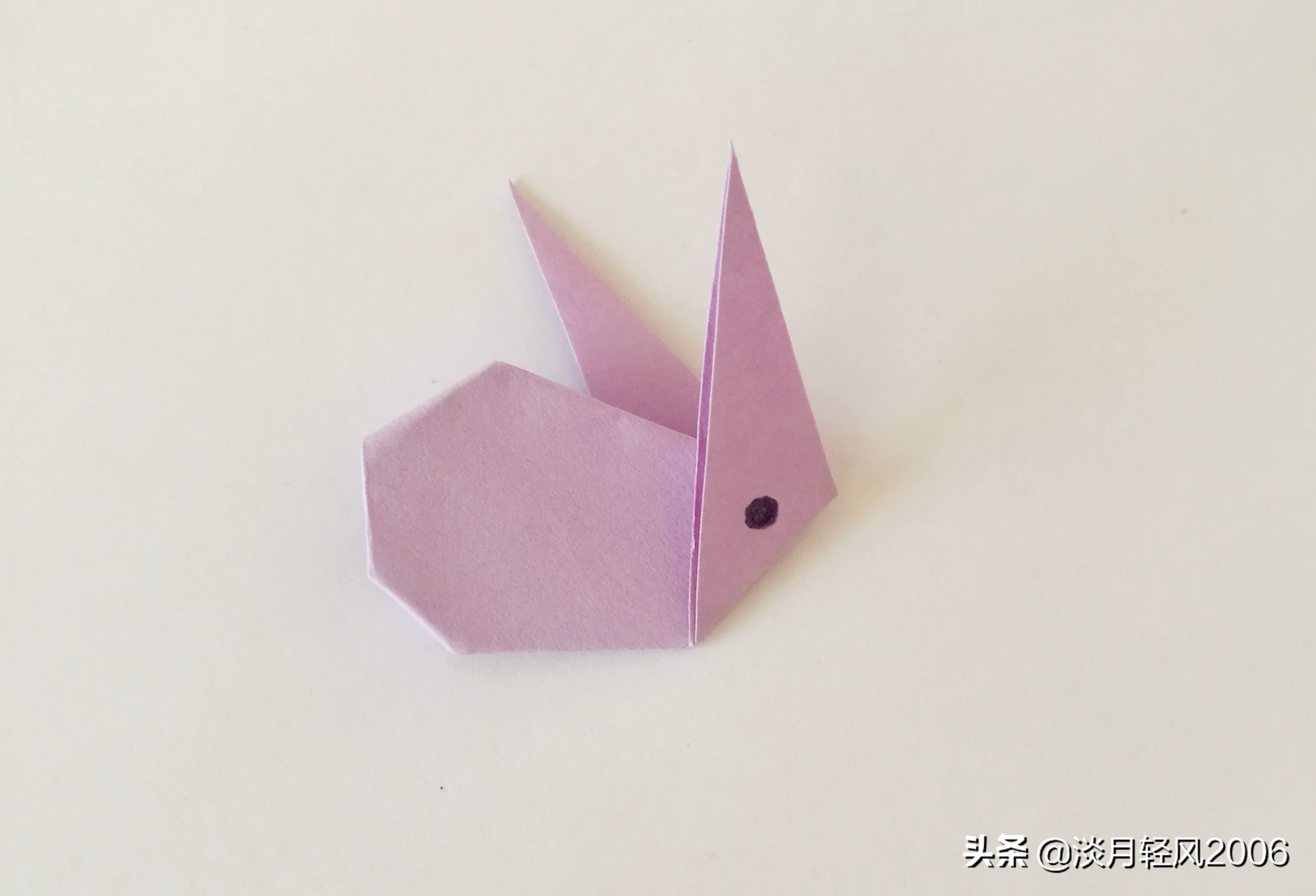 小兔子折纸正方形纸,折小兔子幼儿园手工折纸