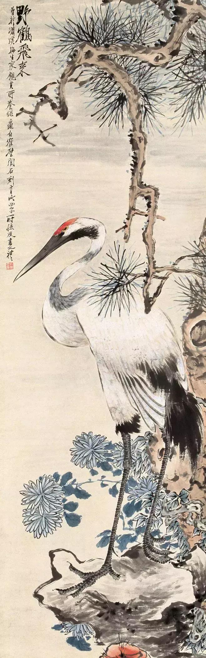 潘天寿100幅花鸟画欣赏,潘天寿花鸟画简史
