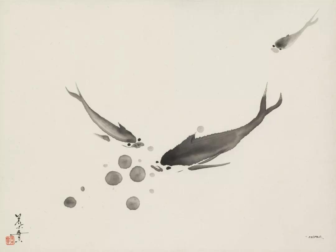 日本艺术家笔下的水墨画禅意十足,一个画水墨画很有意境的人