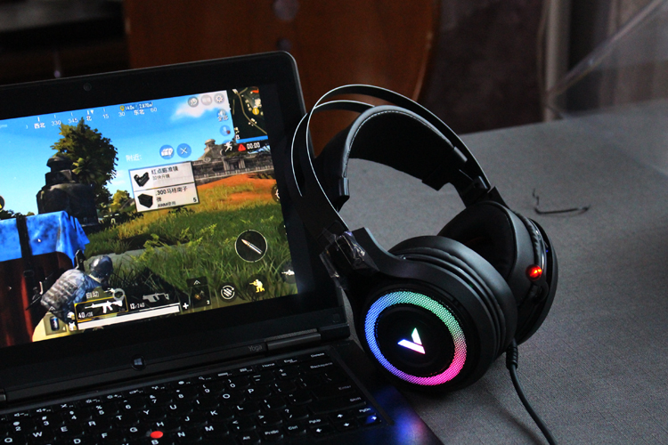 雷柏VH650RGB游戏耳机,7.1声道耳机测试视频