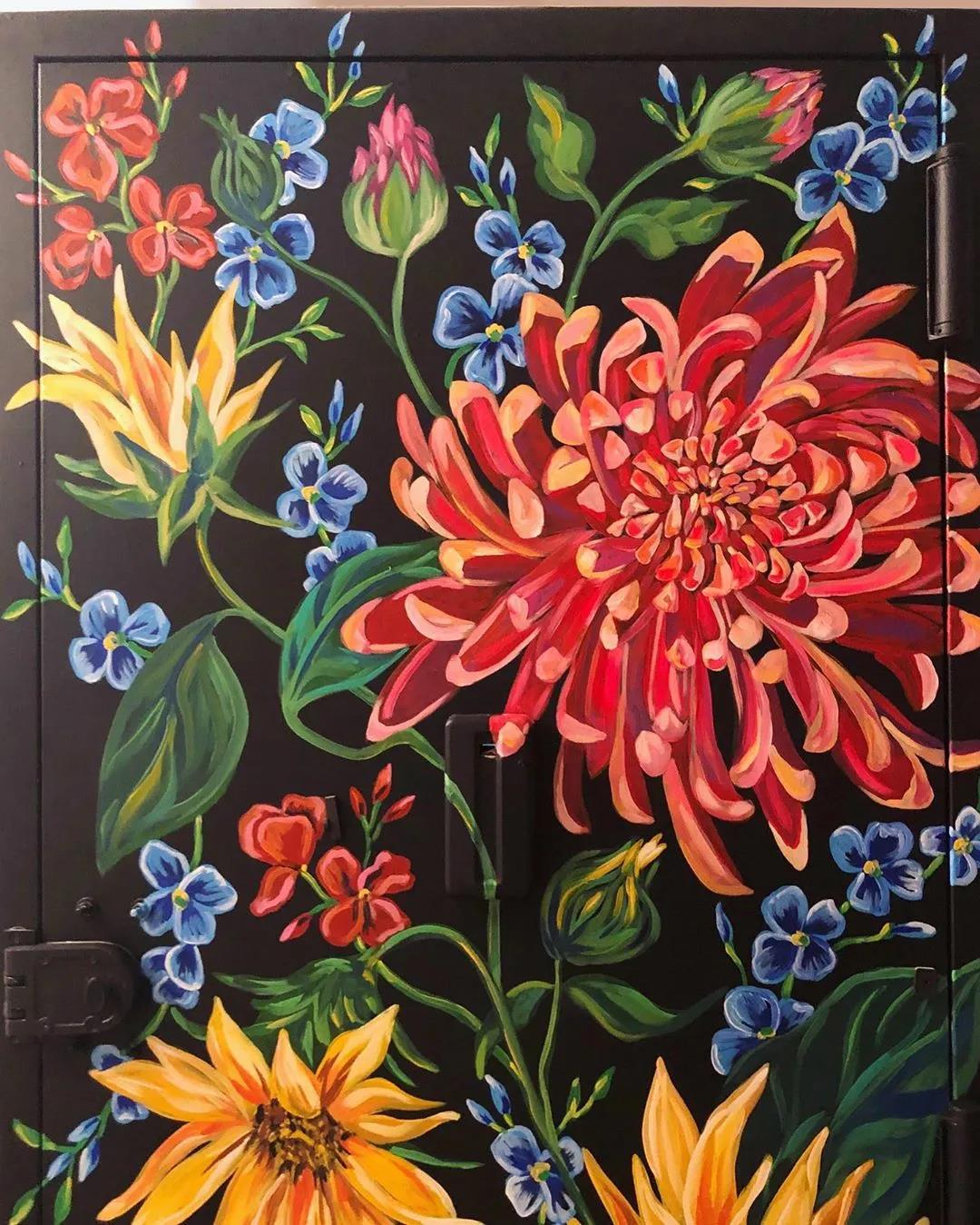 爱死这种手绘墙了，效果太美美到邻居羡慕嫉妒，网友：抢墙纸生意