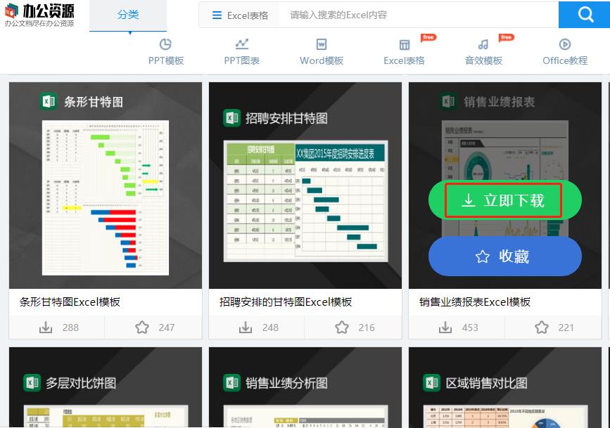 办公必备！这个资源网站可以免费一键*载下**海量Excel图表模板