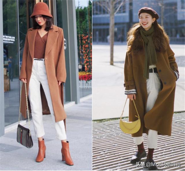 咖啡色棕色羊驼绒大衣会显老气吗,棕色系大衣的4个搭配技巧