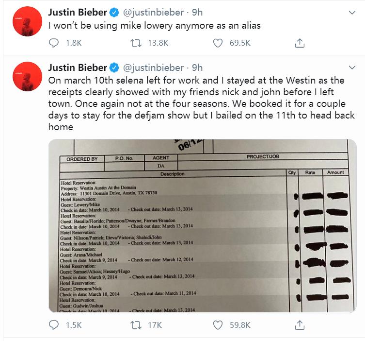 比伯晒证据回应性侵,比伯遭粉丝指控