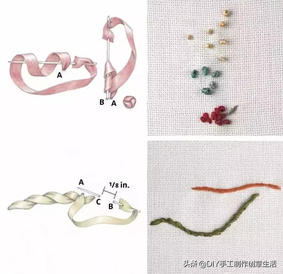 绣一朵花要多久,丝带绣的扭转绣针法