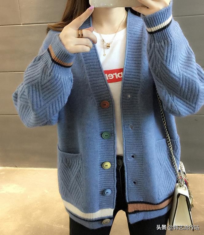 韩版穿搭女装高级感春,女装毛衣新款韩风搭配