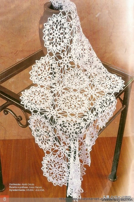 手工钩针毛线沙发巾桌布台布,精致唯美的细蕾丝钩针镂空花桌布