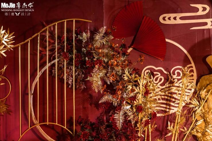 红金色系婚礼中式,红金配色的中式婚礼