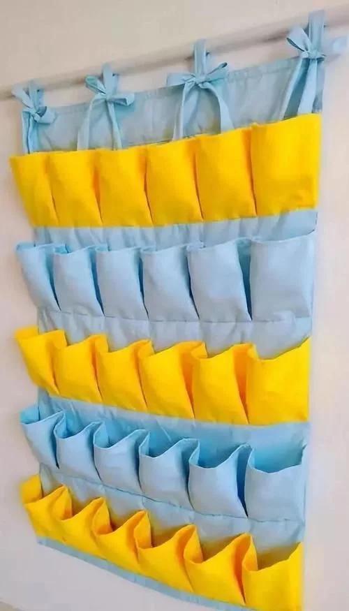 自制收纳小布筐超好看,碎布做有盖子的收纳筐