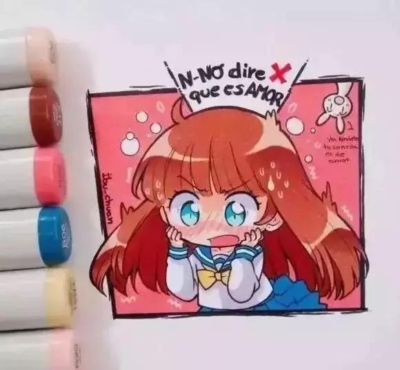 马克笔动漫上色教程q版,动漫手绘马克笔上色教程