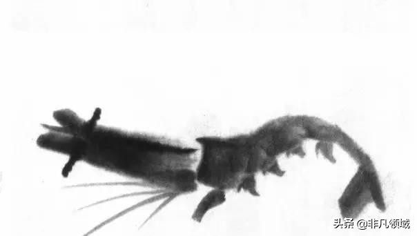 齐白石画虾时的动作语言神态,中国近代四大画家齐白石画虾