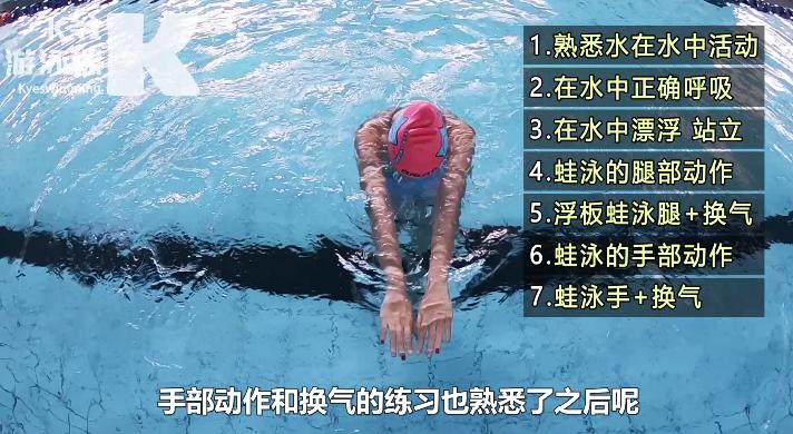 新手学习游泳的技能,零基础学游泳怎么快速学会