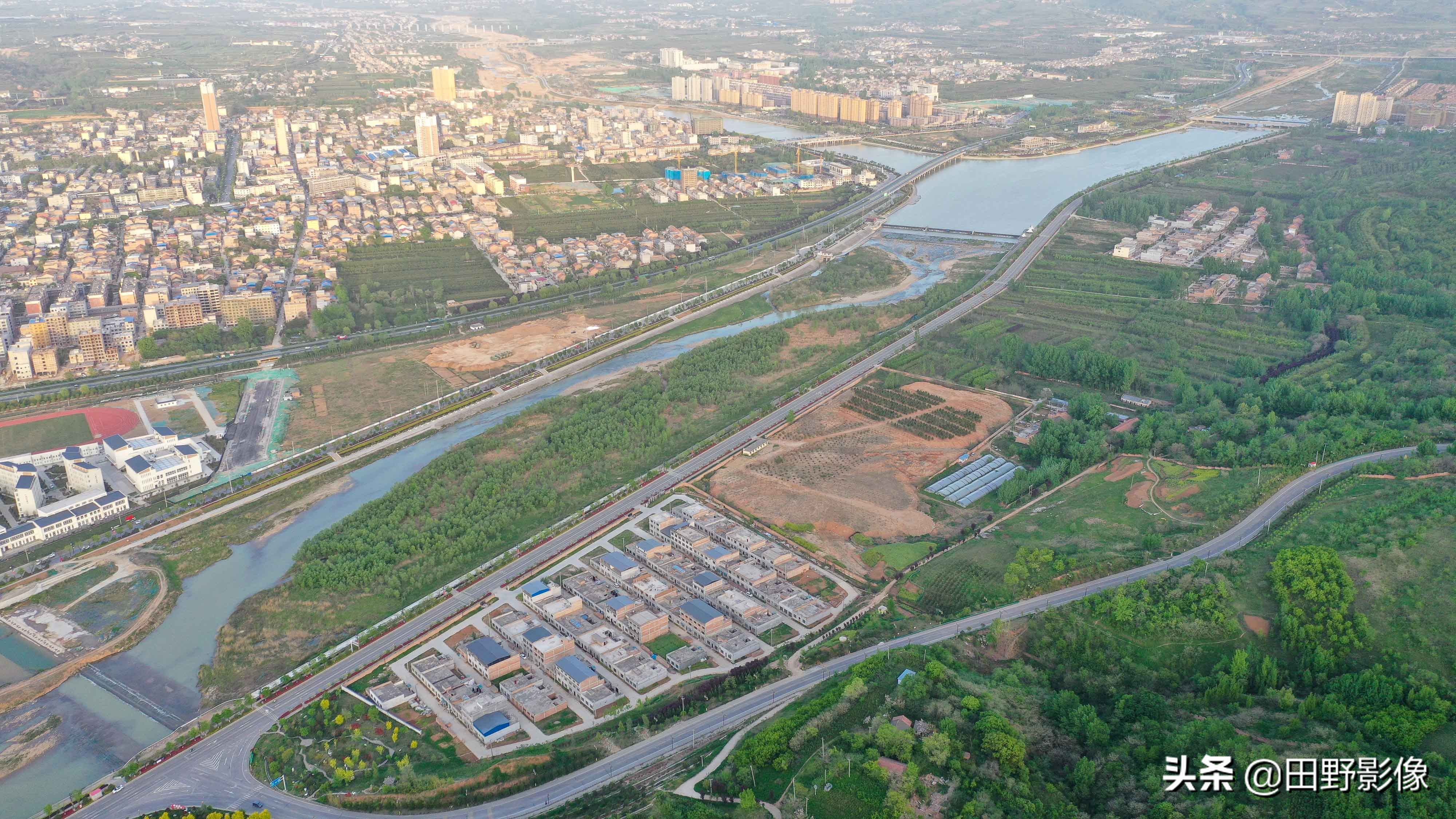 蓝田县航拍美景,蓝田县城的风景图