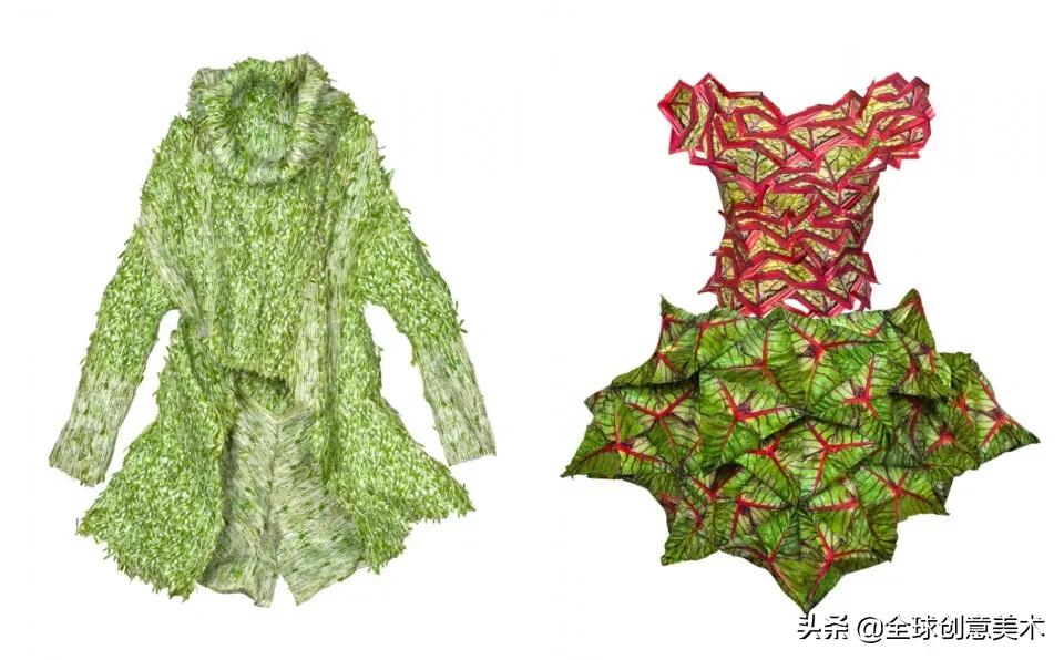 水果蔬菜礼服,瓜果蔬菜制作服装