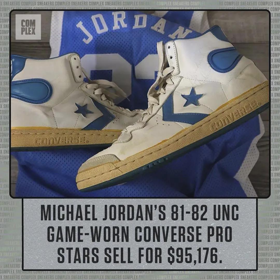 乔丹18年前的照片,乔丹亲穿签名鞋拍出56万美元