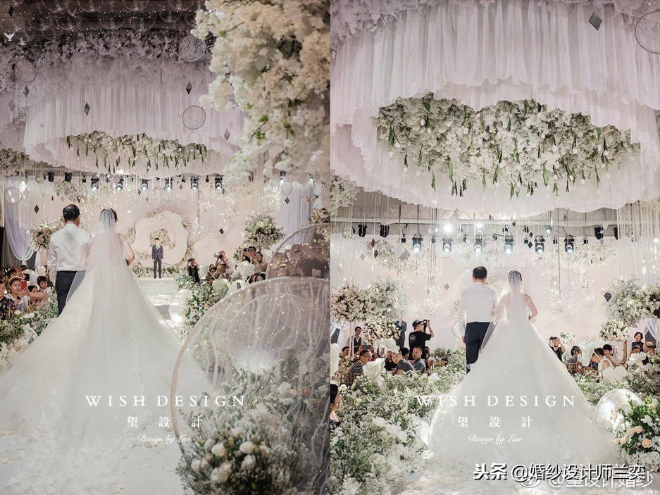 blingbling的婚纱怎么搭配饰品,blingbling大拖尾