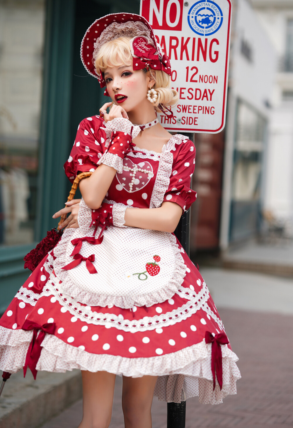 洛丽塔镭射裙高级又减龄,日常穿搭图片洛丽塔lo裙