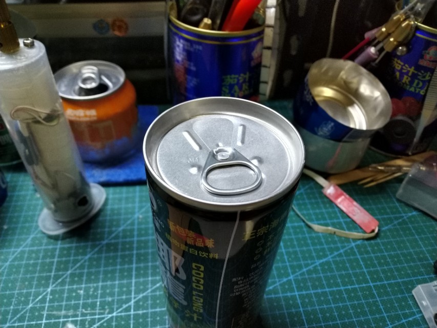 椰子汁罐制作酒精炉,自己制作猛火酒精炉