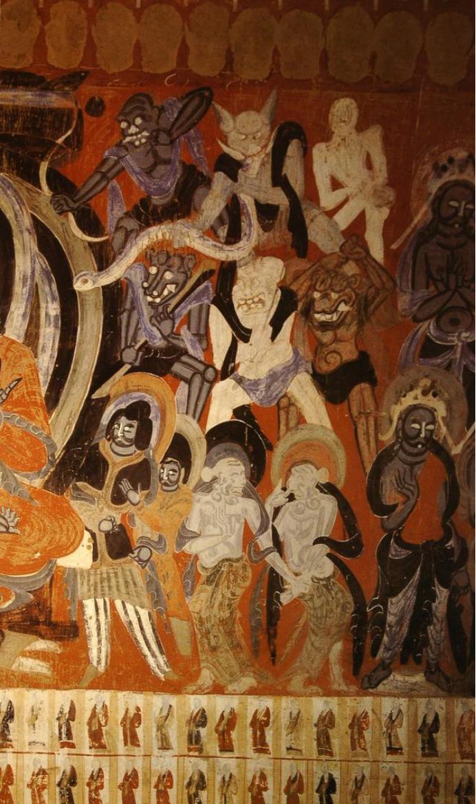 敦煌428窟介绍,敦煌329窟壁画飞天图