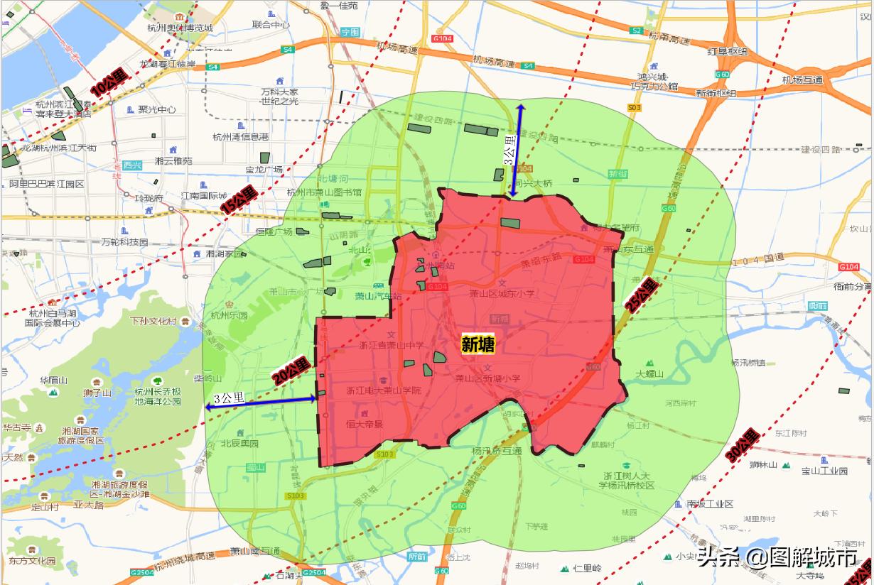 新塘城区地图,杭州新塘板块规划