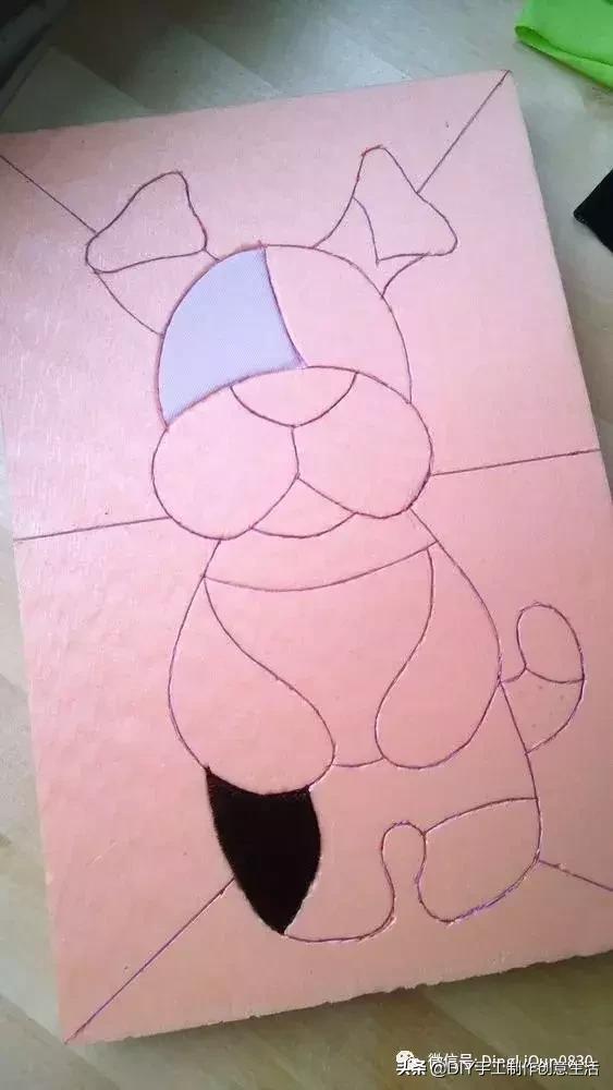 布艺diy拼布图案贴画,布画diy手工制作大全