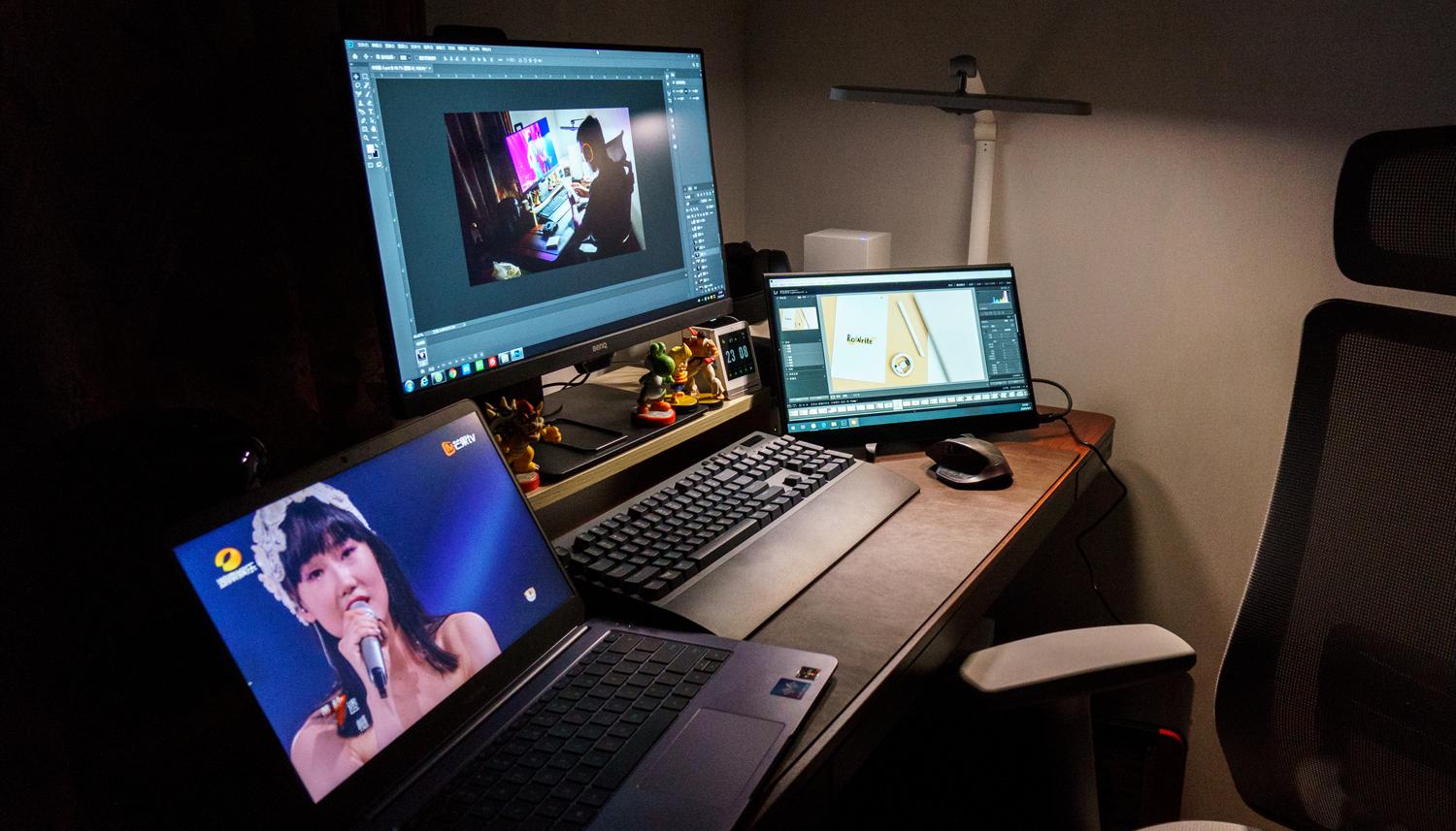 switch游戏机便携版测评,办公和玩switch的显示屏