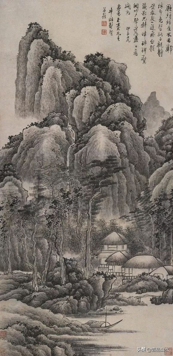 最真实的国画山水画,当代国画山水中的点景人物