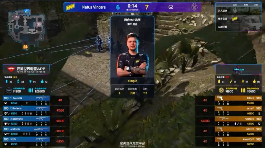 major传奇组navi对g2,19年major半决赛navi对战ence