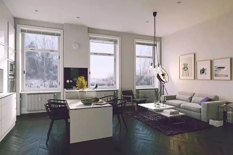 100种客厅设计,客厅餐厅一体餐厅设计风格