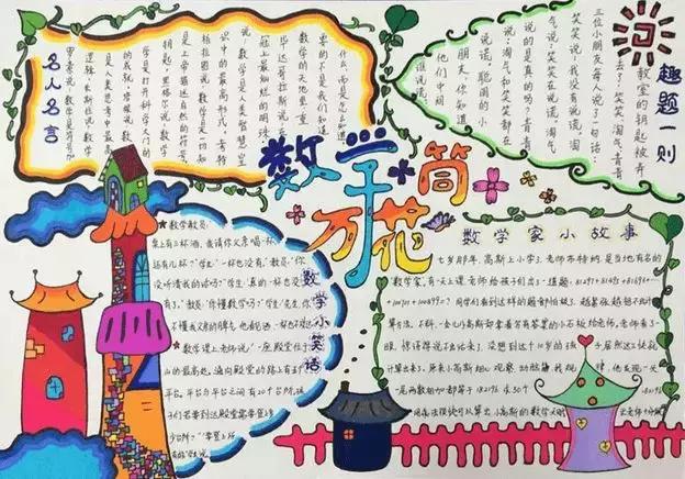 数学手抄报和语文手抄报,小学一年级数学手抄报简单又漂亮