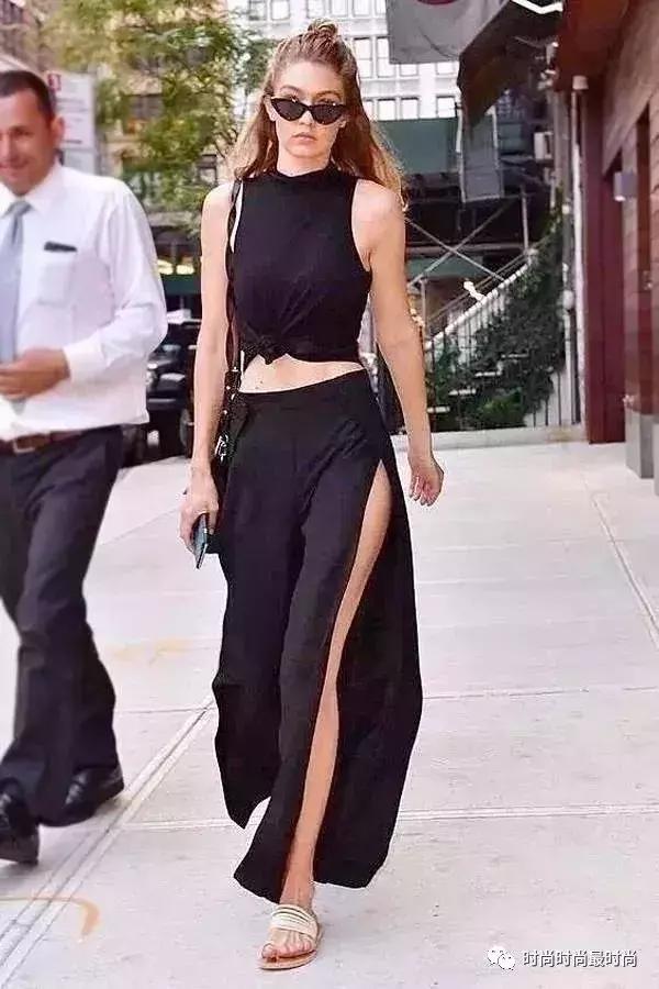 裤子裤腿开叉,裤子开衩常规版