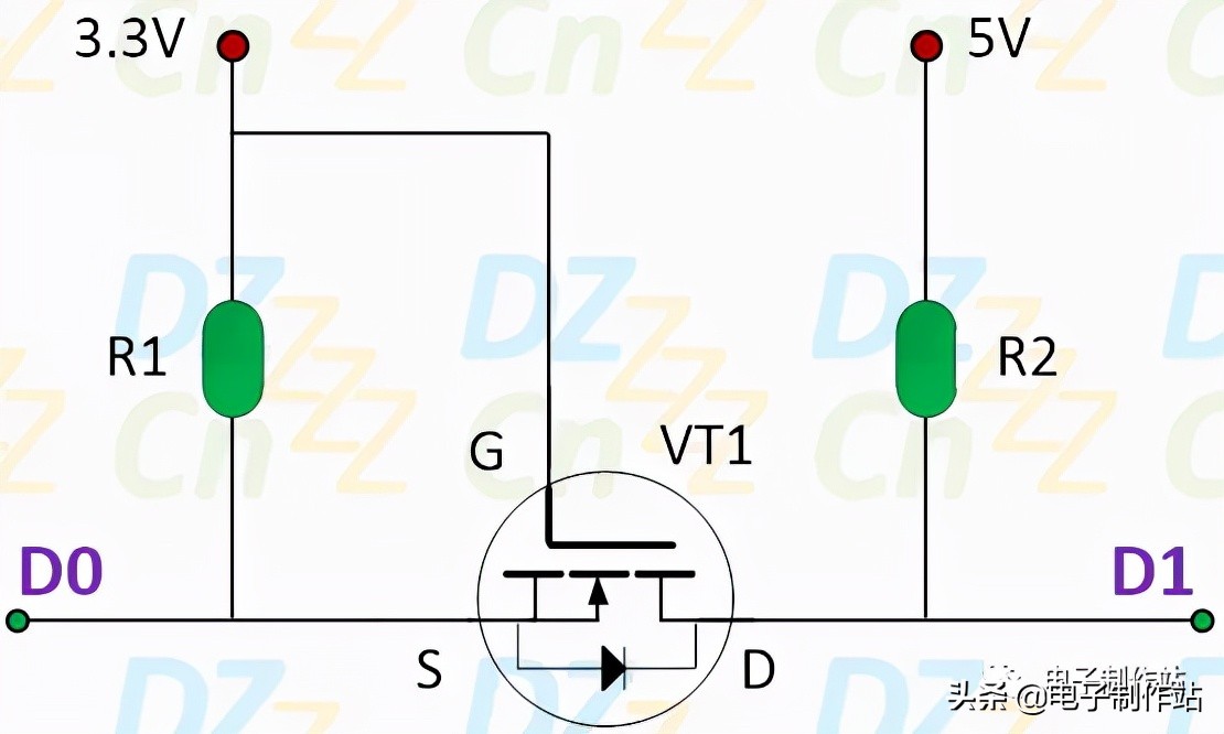 电平转换电路的具体工作过程,高电平与低电平如何转换电路图