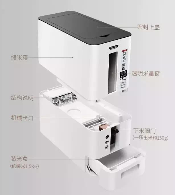 橱柜里放碗,放在橱柜里哪款米桶好用