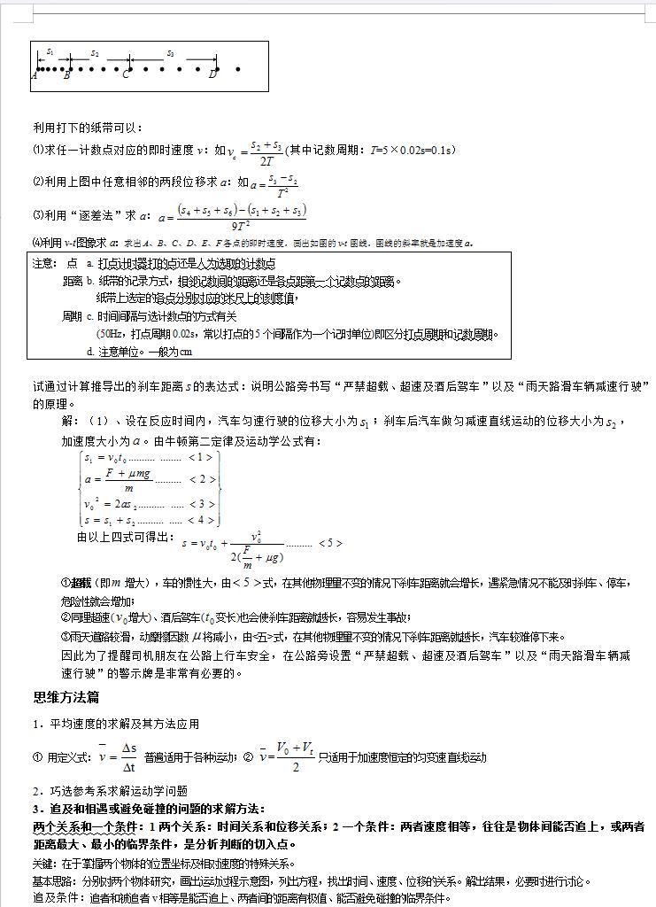 高中物理知识点总结归纳完整版,高中物理知识点总结最全版