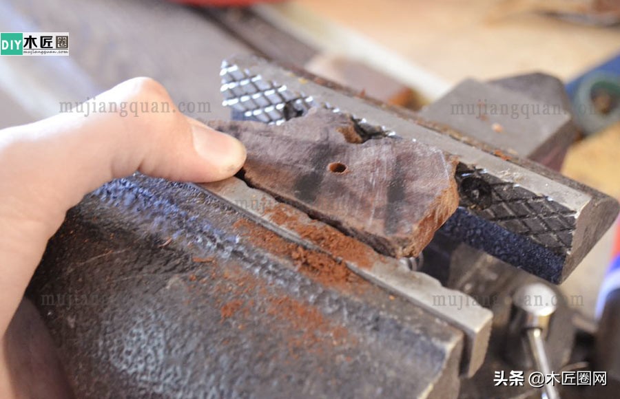 自制檀木戒指,木头雕刻戒指手工工具