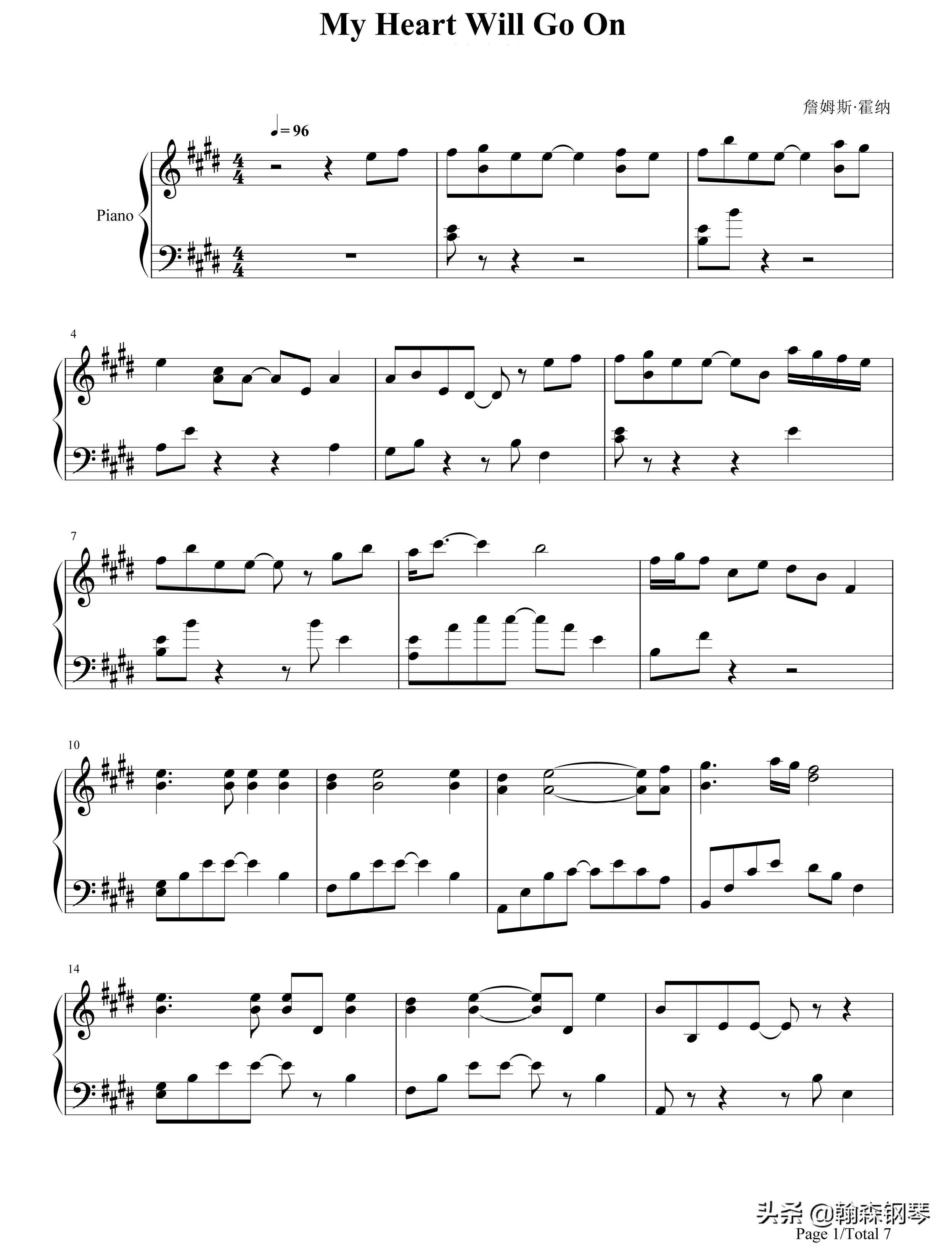 我心永恒泰坦尼克号主题曲mp3下载,泰坦尼克号电影主题曲钢琴谱