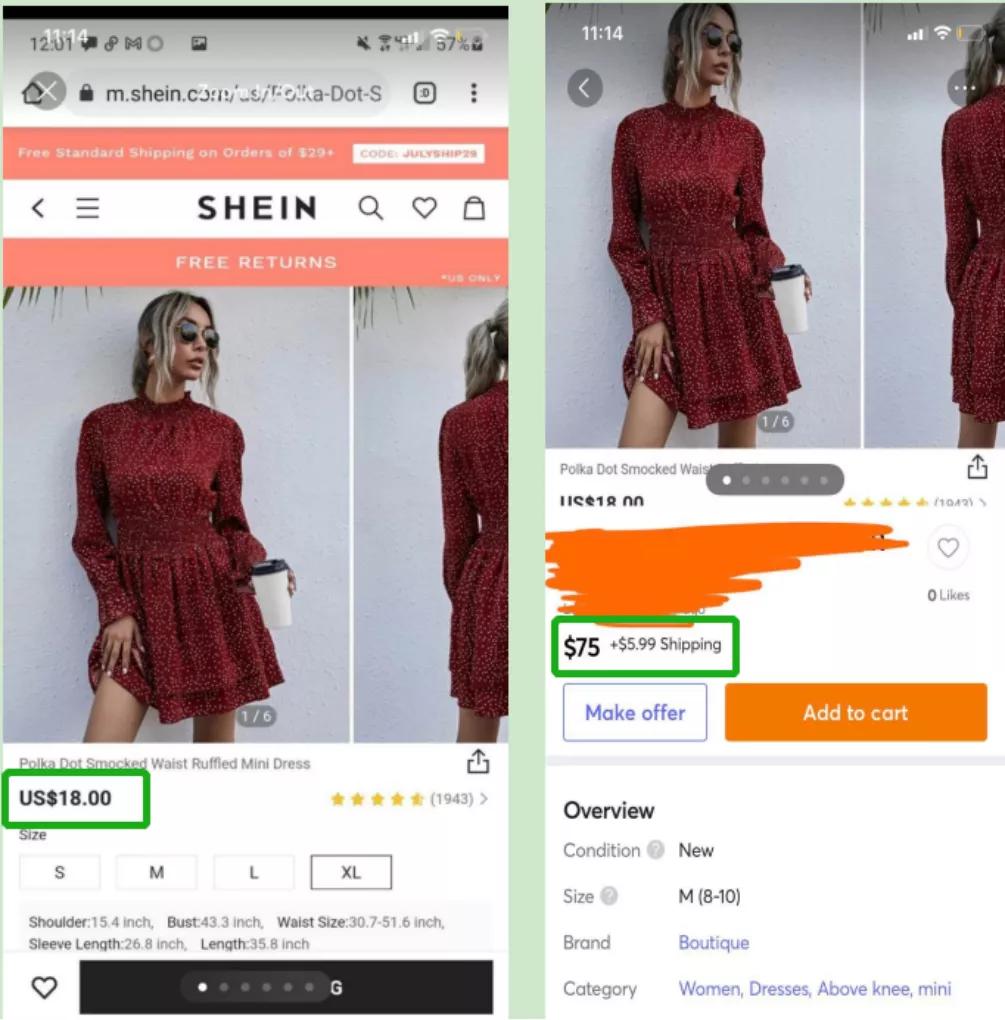 小卖家“偷袭”SHEIN，在Ins倒卖服装，加价6倍，利润丰厚