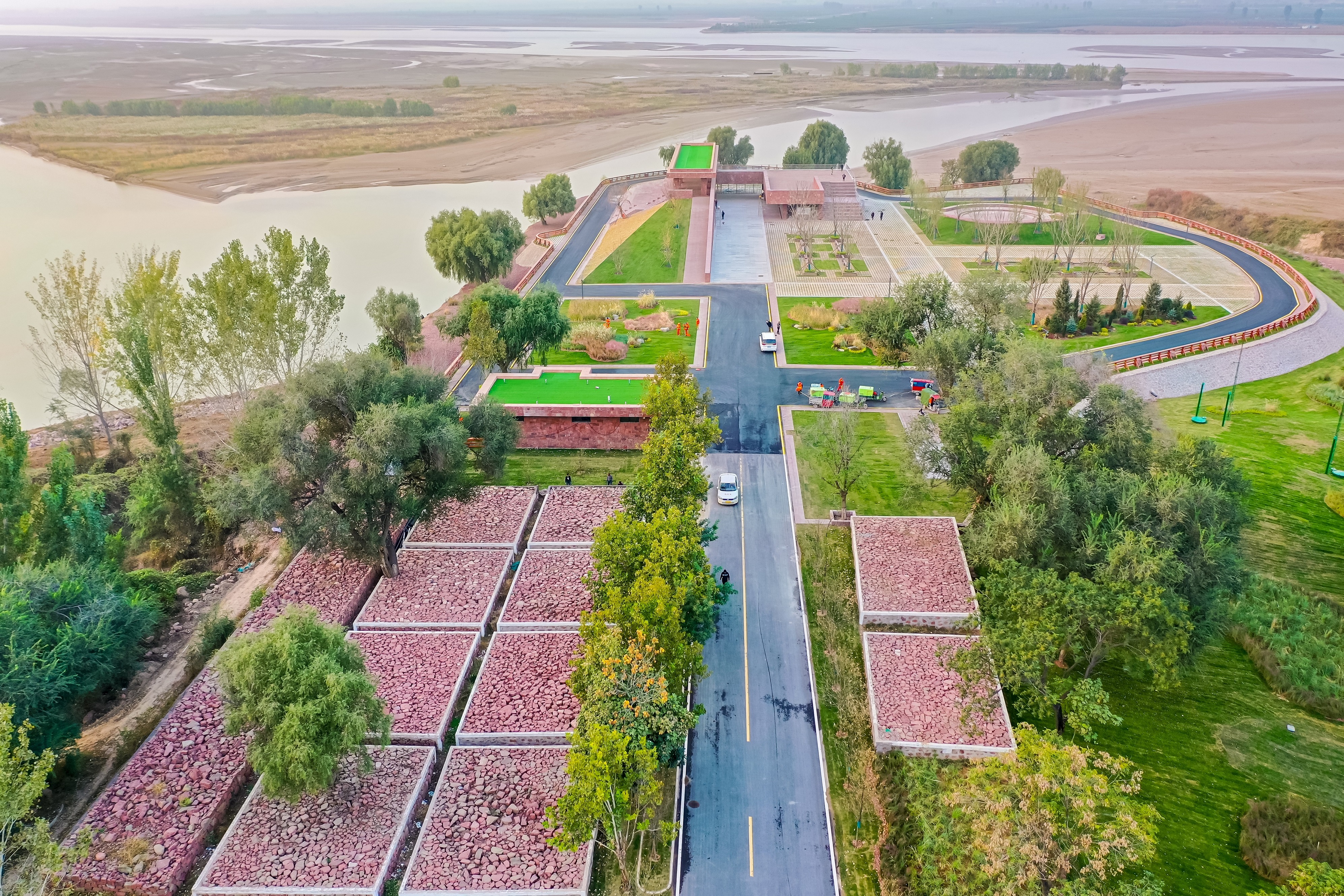 郑州黄河滩地公园游览图,河南郑州黄河湿地公园线路图