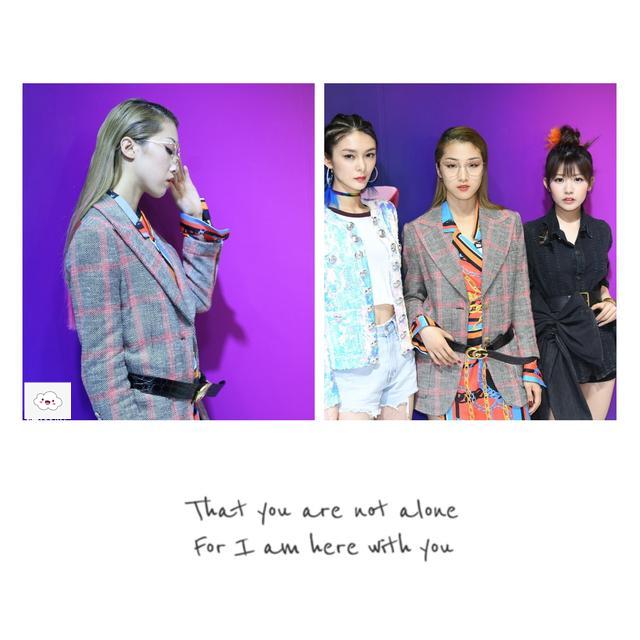 yamy时装周穿搭,yamy黑西装造型