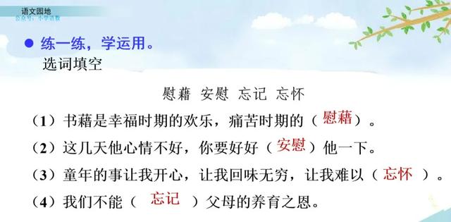 部编版四年级语文园地八知识梳理,部编版四年级下册语文园地八讲解