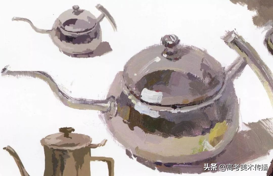 色彩｜全网最全面的「球体不锈钢热水壶」色彩静物教程