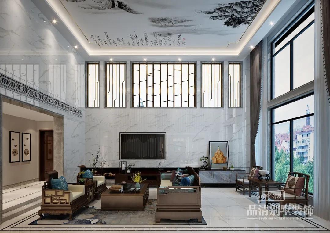 轻奢新中式风格装修效果图,新中式轻奢风格柜子效果图