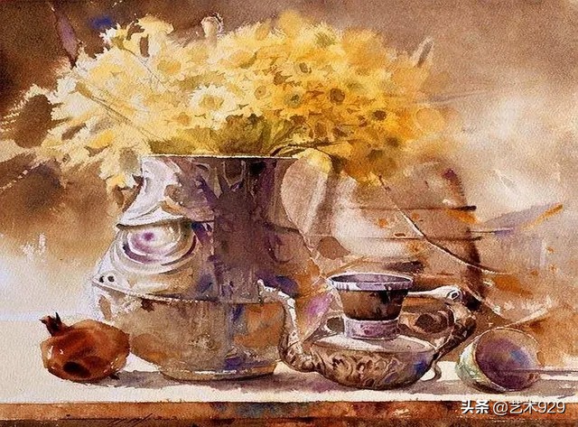 韩国水彩画家misulbu作品欣赏,韩国水彩画风景作品