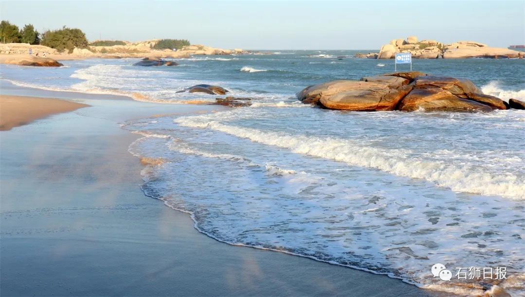 一片美丽的沙滩,石狮最美海滩