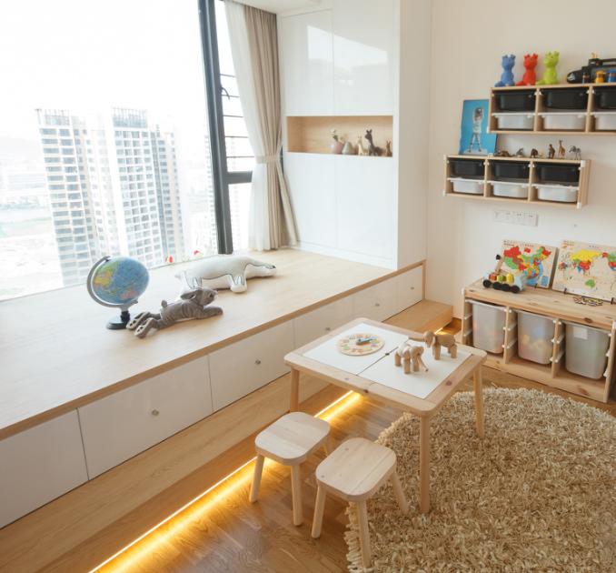 阳台设计20厘米地台榻榻米好看么,封闭式阳台布置榻榻米